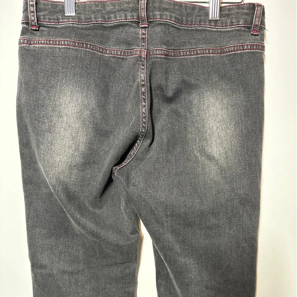 Dollskill Current Mood New York Airbrush Patched Low Waist Flare Jeans Artsy L
